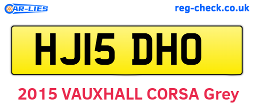 HJ15DHO are the vehicle registration plates.