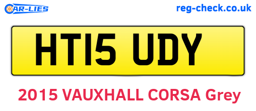 HT15UDY are the vehicle registration plates.
