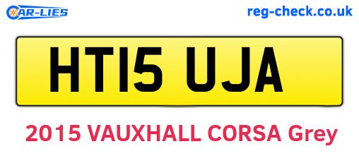 HT15UJA are the vehicle registration plates.