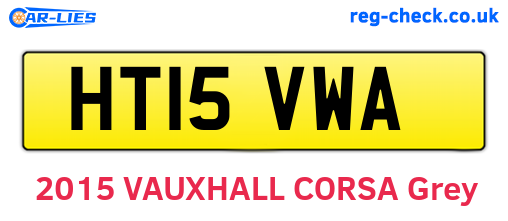 HT15VWA are the vehicle registration plates.
