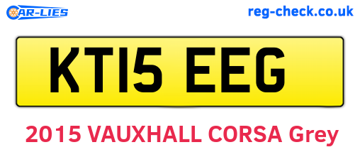 KT15EEG are the vehicle registration plates.