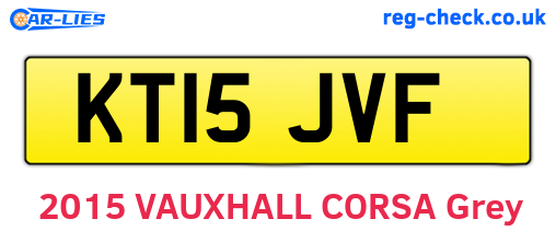 KT15JVF are the vehicle registration plates.