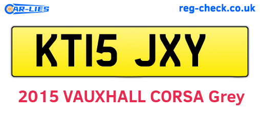 KT15JXY are the vehicle registration plates.