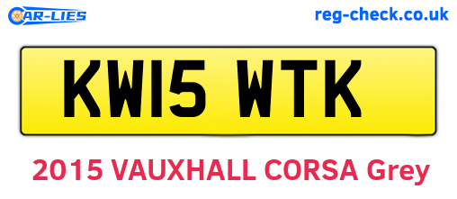 KW15WTK are the vehicle registration plates.