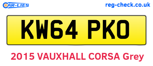 KW64PKO are the vehicle registration plates.