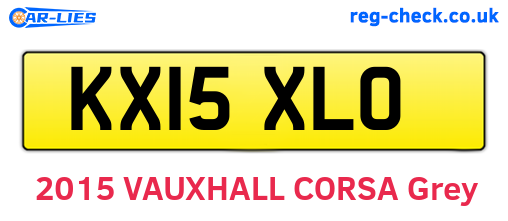 KX15XLO are the vehicle registration plates.