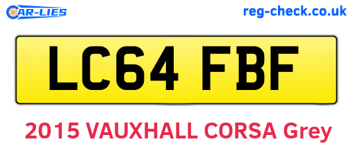 LC64FBF are the vehicle registration plates.