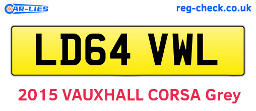 LD64VWL are the vehicle registration plates.