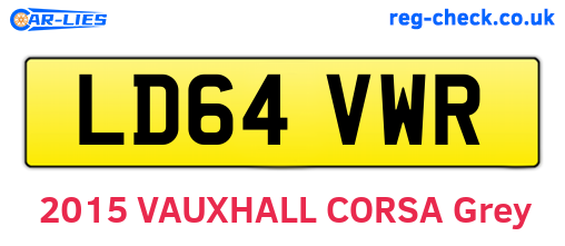 LD64VWR are the vehicle registration plates.