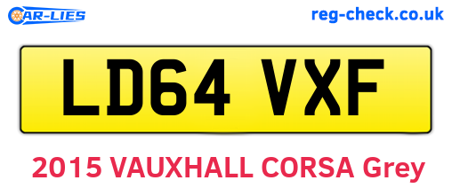 LD64VXF are the vehicle registration plates.