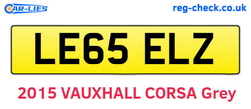 LE65ELZ are the vehicle registration plates.