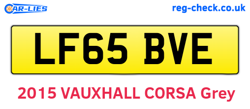 LF65BVE are the vehicle registration plates.