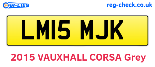 LM15MJK are the vehicle registration plates.