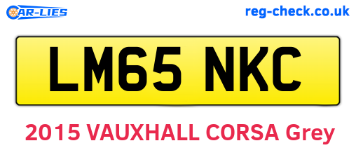 LM65NKC are the vehicle registration plates.