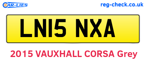 LN15NXA are the vehicle registration plates.