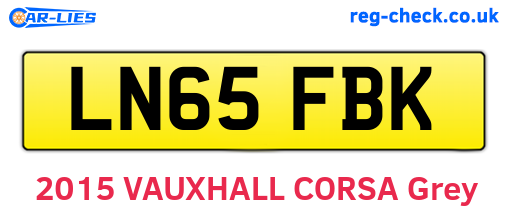 LN65FBK are the vehicle registration plates.