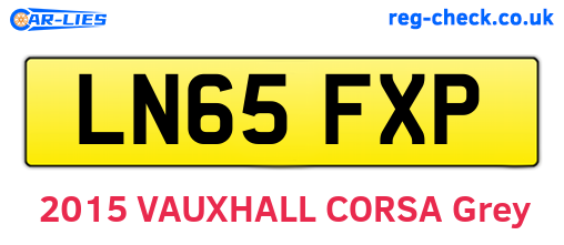 LN65FXP are the vehicle registration plates.
