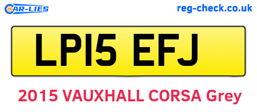 LP15EFJ are the vehicle registration plates.