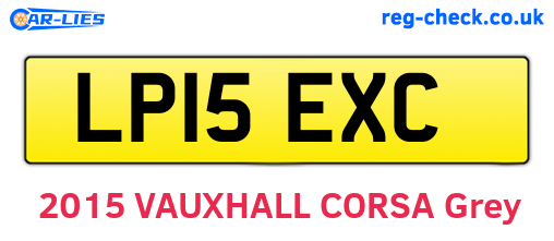 LP15EXC are the vehicle registration plates.