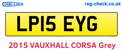LP15EYG are the vehicle registration plates.