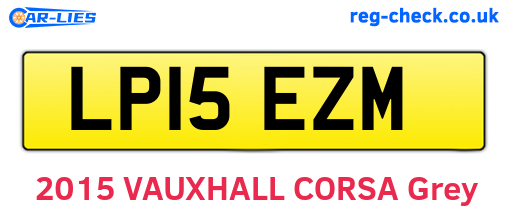 LP15EZM are the vehicle registration plates.