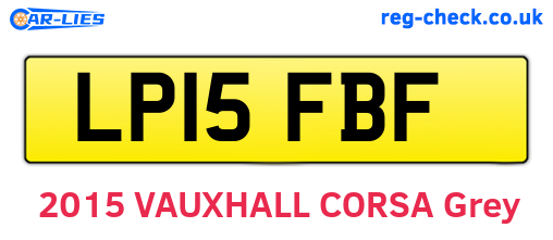 LP15FBF are the vehicle registration plates.