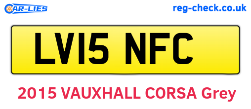 LV15NFC are the vehicle registration plates.