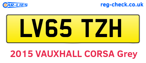 LV65TZH are the vehicle registration plates.