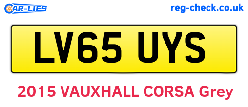 LV65UYS are the vehicle registration plates.