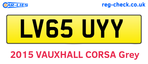 LV65UYY are the vehicle registration plates.