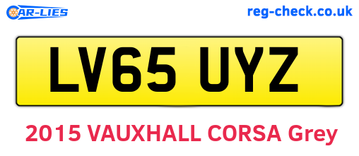 LV65UYZ are the vehicle registration plates.