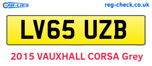 LV65UZB are the vehicle registration plates.