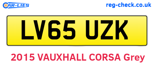 LV65UZK are the vehicle registration plates.