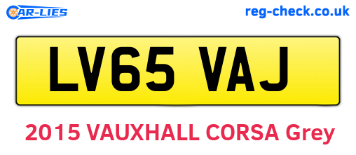 LV65VAJ are the vehicle registration plates.