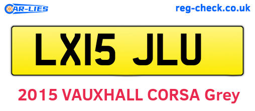 LX15JLU are the vehicle registration plates.
