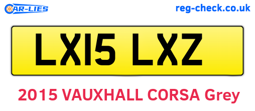 LX15LXZ are the vehicle registration plates.