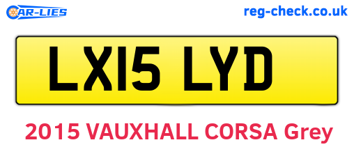 LX15LYD are the vehicle registration plates.