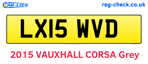 LX15WVD are the vehicle registration plates.