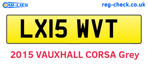 LX15WVT are the vehicle registration plates.