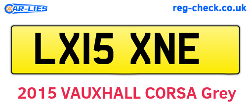 LX15XNE are the vehicle registration plates.