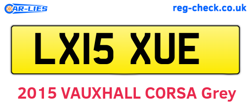 LX15XUE are the vehicle registration plates.