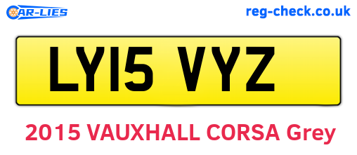 LY15VYZ are the vehicle registration plates.