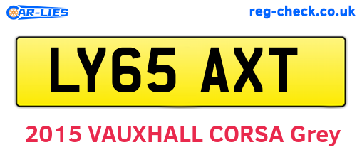 LY65AXT are the vehicle registration plates.