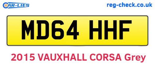 MD64HHF are the vehicle registration plates.