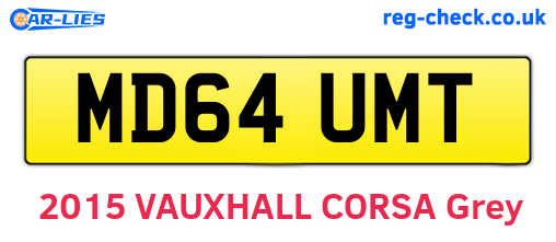 MD64UMT are the vehicle registration plates.