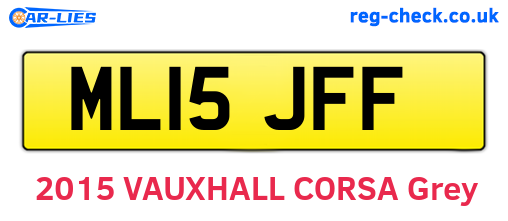 ML15JFF are the vehicle registration plates.