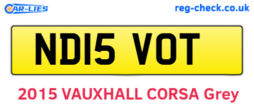 ND15VOT are the vehicle registration plates.