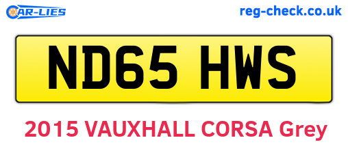 ND65HWS are the vehicle registration plates.