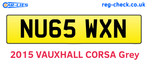 NU65WXN are the vehicle registration plates.