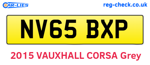 NV65BXP are the vehicle registration plates.